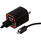 Motorola Droid Turbo 2 Compatible 2.4-Amp Rapid Home Wall AC Charger USB 6ft Long Cable Adapter MicroUSB Power Wire Data Cord Touch Activated LED