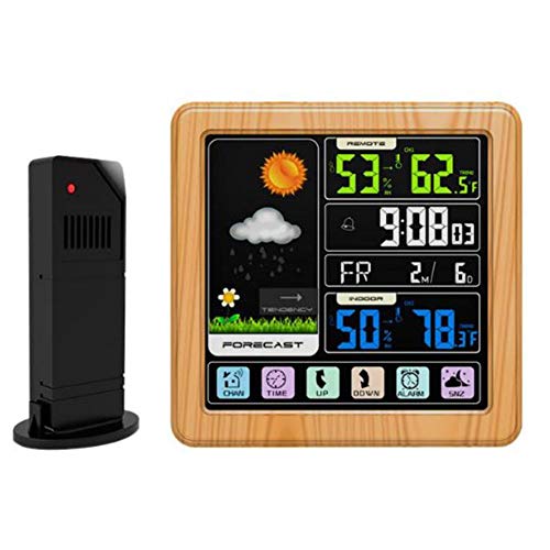 Per Newly Wireless Digital Weather Station Weather Forecaster Dock with Alarm Clock,Temperature Sensor, Humidity Monitor