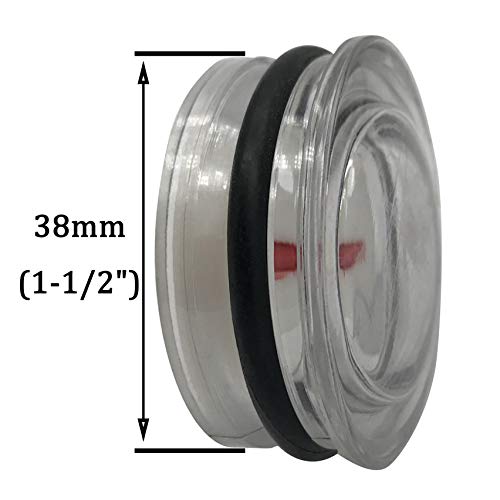 NGe 38mm(1-1/2") Thread Oil Sight Glass, Air Compressor Fittings Plastic Liquid Level Sight Glass 4Pcs