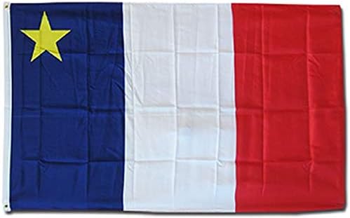 AZ FLAG, Acadia Flag, 2x3 Ft, 100D Polyester Canada, Acadian Banner with Two Metal Grommets, Fade Resistant, Vivid Colors