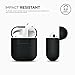 elago Premium Silicone AirPods Case Designed for Apple AirPods 1 and 2 [Front LED Visible] [Black]