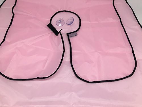 Male Beard Apron Man Bathroom Black White Beard Care Trimmer Hair Shave Apron Men Waterproof Cleaning Protect (Pink)