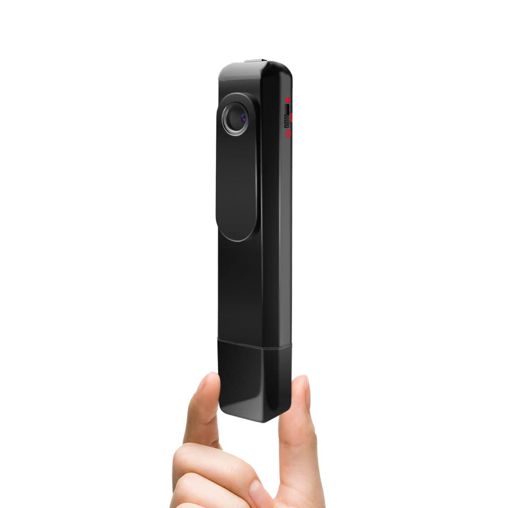 FRAKS 1080P HD Mini Pocket Camera Video Recorder Support Loop Video Recording, Audio-only Recording, 32GB Memory Card Inserted in