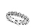Oxidized Skull Eternity Stackable Biker Ring 925 Sterling Silver Band Sizes 4-12