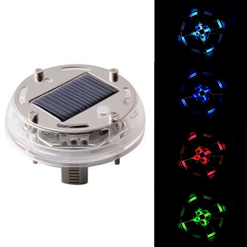 Car Light Waterproof 4 Modes 12 LED Car Auto Solar Energy Flash Wheel Tire Rim Lamp (Silver)