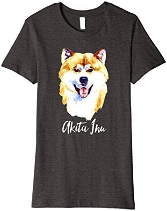 Womens Akita Inu Dog Lover T-Shirt Gift Large Dark Heather