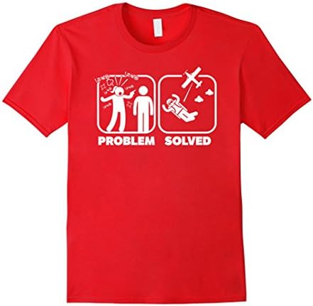 Men's Problem Solved Skydiving - Skydivers T-Shirt Medium Red