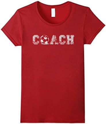 Womens Soccer coach t-shirt men and women head coaches Large Cranberry
