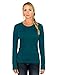 Woolx Hannah - Women's Merino Wool Top - Midweight, Moisture Wicking Merino Wool Base Layer, Medium, Midnight Teal