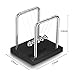 AMTOP Newton's Cradle Balance Ball, Art in Motion Toy with Stainless Steel Frame and Solid Wooden Base (Black, Small Size)