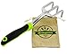 Hand Cultivator with Ergonomic Handle from Homegrown Garden Tools; Best for Turning Soil & Removing Weeds; Includes Burlap Tote Sack - Makes Great Gift