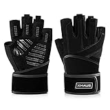 Xhaus Weight Lifting Gym Workout Gloves with Wrist Wrap Support, Breathable and Non-Slip and Full Palm Protection for Men and Women Weightlifting, Cross Training, Cycling, Crossfit, Pull ups