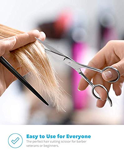 Equinox 2-Pack Professional Shears Razor Edge Series - Barber Hair Cutting Scissors/Shears - 6.5" with Finger Inserts