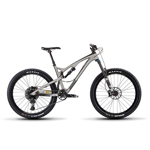 Release 4C Carbon Full Suspension Mountain Bike, Silver, 17″/MD
