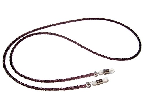 ATLanyards Pretty Plum Purple Seed Bead Eyeglass Holder Purple Beaded Eyeglass Chain