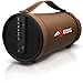 Axess SPBT1033 Portable Bluetooth Indoor/Outdoor 2.1 Hi-Fi Cylinder Loud Speaker with Built-In 4
