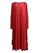 ANSELF WOMEN'S CASUAL,LOOSE DRESS BOHO, LONG SLEEVE WITH POCKETS, RED,LARGE