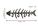 Comfify Decorative Fish Bones Wall Mounted Towel Rack Stylish Cast Iron Hanger with 4 “Fish Bones” Hooks for Towels, Robes and More - Includes Screws and Anchors - in Brown