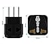 US to Italy Power Plug Adapter, UROPHYLLA Type L Outlet Travel Power Adapter for Italy, Chile, Ethiopia, Lybya, Syria, Tunisia, Uruguay - 3 Pack & Grounded 2 in 1 [Black]