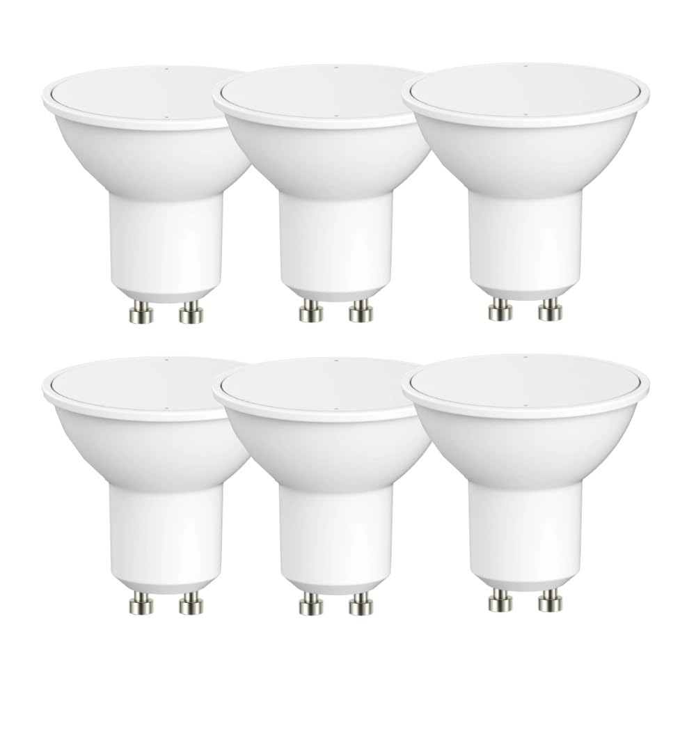 Eveready GU10 LED Bulb 345 Lumens Non-Dimmable Spotlight 4.7W Replaces 50W Warm White (3000k). Pack of 6 Bulbs.