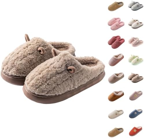 Womens Slippers Women's Slippers Soft Wide Fit Memory Foam Slipper Cute Plush Non Slip House Shoes Arch Support Plantar Fasciitis Fluffy for Women