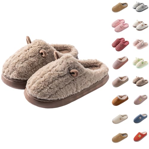 Womens Slippers Women's Slippers Soft Wide Fit Memory Foam Slipper Cute Plush Non Slip House Shoes Arch Support Plantar Fasciitis Fluffy for Women