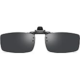 Polarized Clip-on Flip Up Metal Clip Rimless Sunglasses for Prescription Glasses