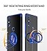 Mi Mix 2S Case, [with 360° Stand] Rotating Ring Crystal Clear [Electroplated Metal Technology] Silicone Soft TPU [Shockproof Protection] Ultra Thin Cover Kickstand for Xiaomi Mi Mix 2S (Blue, Mix 2S)