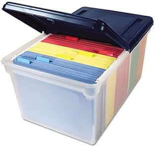 Archivo Bolsa caja de almacenamiento con tapa, carta, plástico, claro