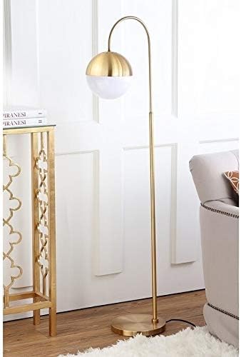Amazon Com Lampara De Pie Led De Color Oro Rosa Vintage Luz De Lectura De Arco Con Pantalla Blanca Lampara De Pie De Metal Para Dormitorio Sala De Estar Home Kitchen