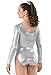 Balera Leotard Girls One Piece For Gymnastics With Metallic And Long Sleeves For Practice And Competition