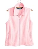 Women's Fashion Tailored Fit Anti-Pilling Micro Fleece Crescent Vest (11 Colors)