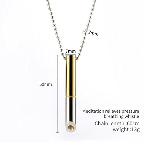 Blue Drop Stainless Steel Anxiety Necklace For Men Women, Mindful