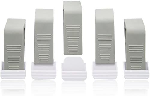 Door Stopper and Holder Rubber Door Stops Door Stopper Security Non-slip Doorstop Wedge Baby Safety for All Floor Surfaces, Set of 5