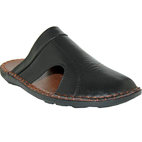 mens closed toe open back sandals
