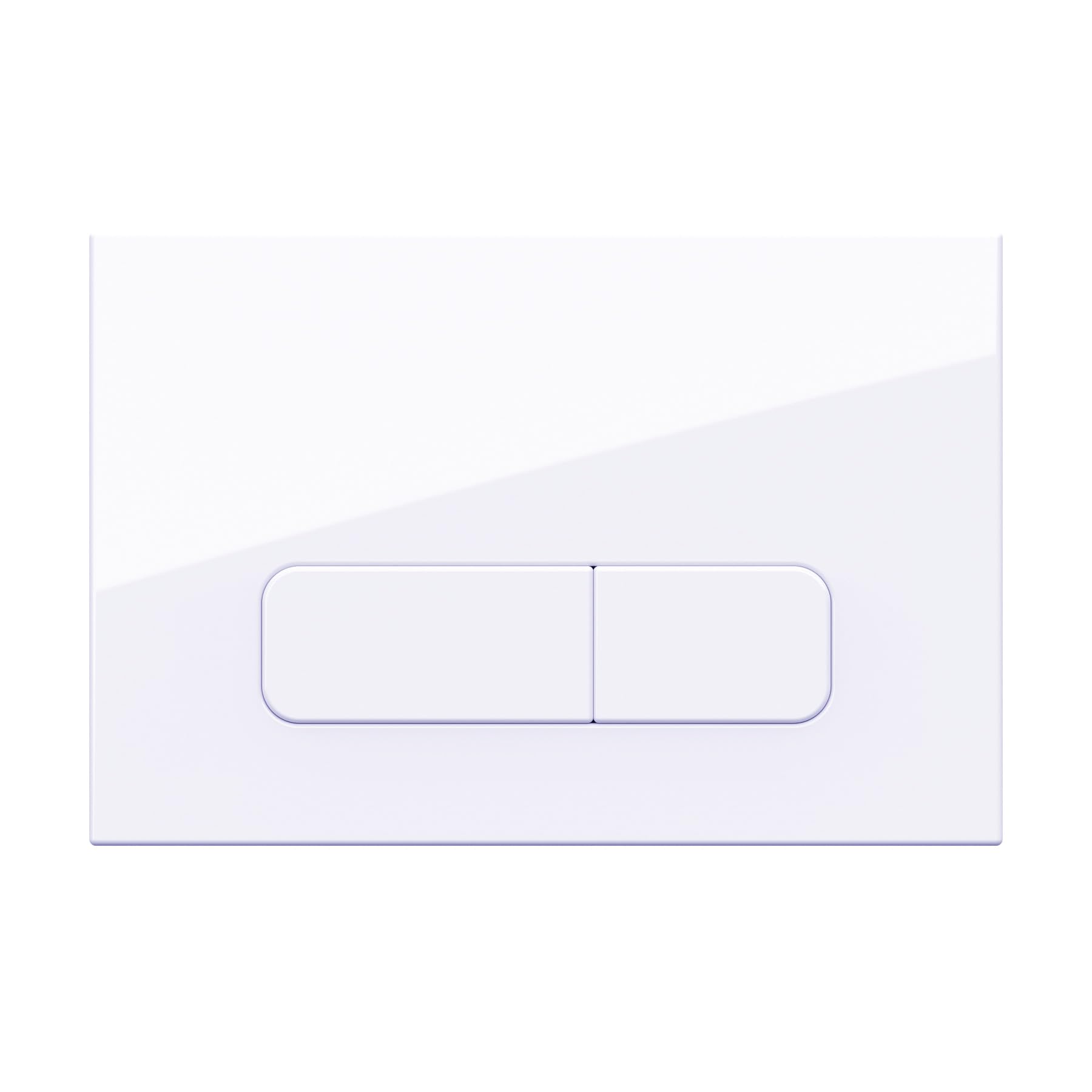 Wunderbad Lavender White Push Plate Compatible with Geberit Duofix Sigma/Delta/Basic, Actuator Plate for 2 Flush (Colour: Lavender White with Light Purple Tin)