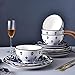 Wisenvoy Dinnerware Sets Plates and Bowls Sets Ceramic Dish Set Plate Set Stoneware Dinnerware Set Dishes Set for 4