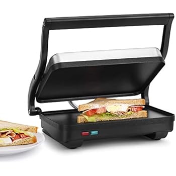 Holstein Housewares HH-0910601 2-Slice Panini Press Electric Griddle, Black