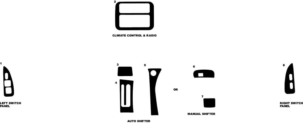 Rvinyl Rdash Dash Kit Decal Trim for Pontiac Firebird Trans Am 1993-1996 - Camouflage (Digital)