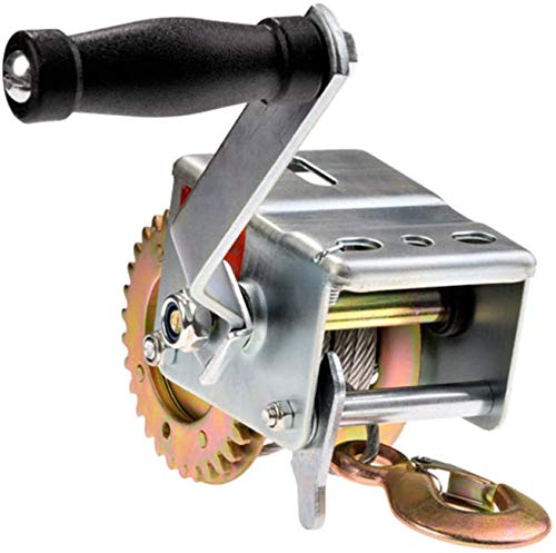SoB 600lbs Hand Winch Boat Winch - Hand Crank Winch with 8m (26ft) Strap Manual Winches - Two-Way Adjustable Boat Trailer Winch - Corrosion Resistant Towing Winches - Image 6