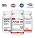 Ultimate COQ10 Supplement Pills - Coenzyme Q10 Capsules with 200mg of Pure Ubiquinone Protect Your Heart, Raise Energy Levels, Alleviate Pain and Improve Blood Pressure with no Side Effects