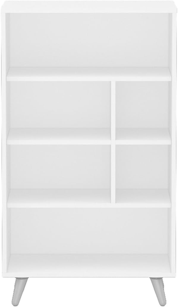 Polifurniture Sidney Four Shelf Bookcase, White