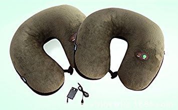 YinArts Lighting 6 Switch Massage Pillow and Neck Pillow with USB, Coffee