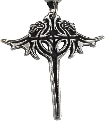 PepiPewter Dracula's Order of The Dragon Vampire Cross Necklace