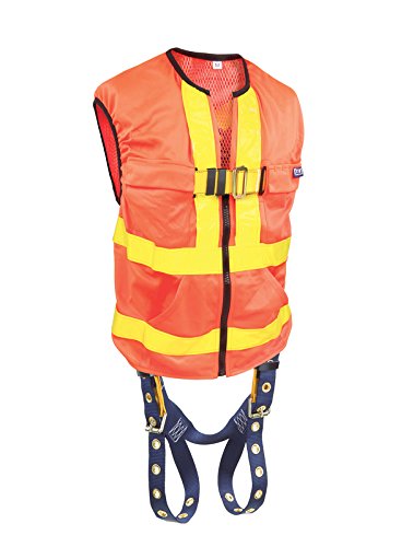 Delta Vest Hi-Vis Reflective Workvest Harness, Tongue Buckle