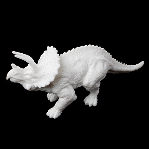 EA-STONE Coloring Painting Drawing,DIY Graffiti 3D Dinosaurs Models Toys for Kids Children, Triceratops - Thumbnail 3