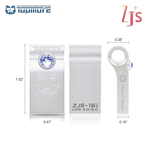 TOPMORE ZJ-S Series USB3.0 Encryption Security Flash Drive Rhinestones decorated with leather braided bracelet Flash Disk Fashion High speed Memory Stick (16GB, Purple) - Thumbnail 4
