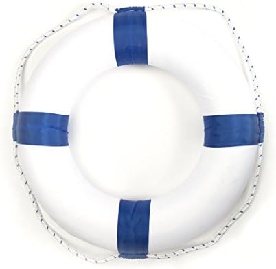 CHIHAO Swim Foam Ring Buoy Swimming Pool Safety Life Preserver W/nylon cover kid child adult/（swimming pool life ring/swimming safety buoy/foam ring buoy50cm diameter ） (blun)