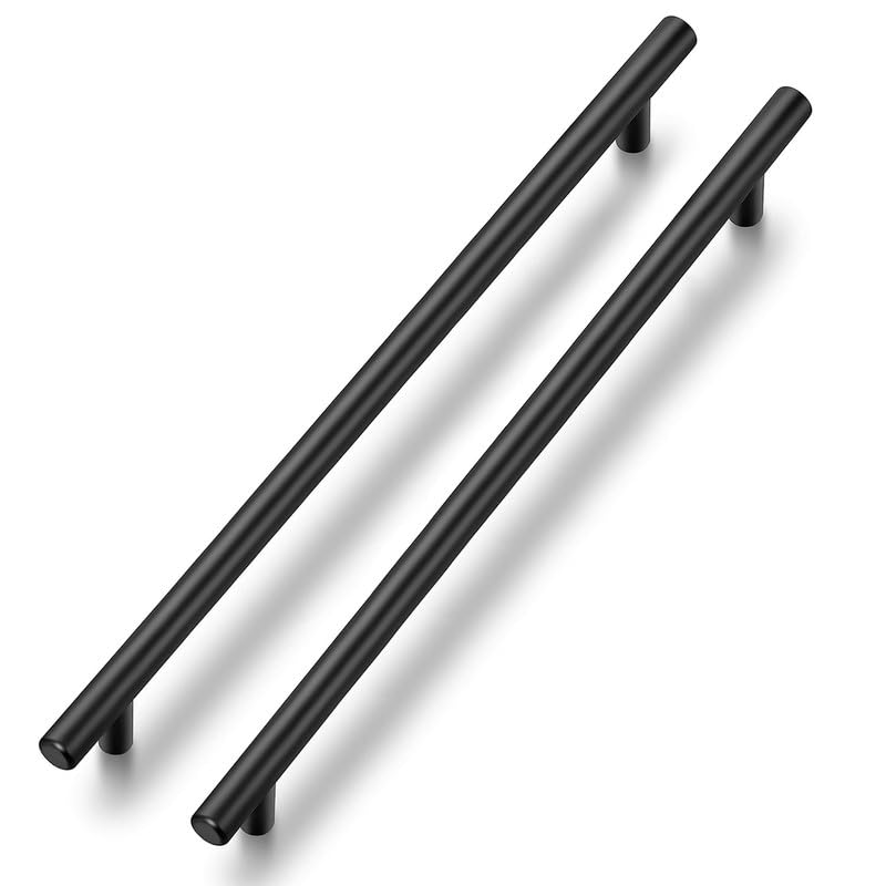 Ravinte 20 Pack Kitchen Cupboard Handles Black Cupboard Handles 256mm Hole Center T Bar Kitchen Handles Pulls for Cabinets and Drawers