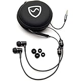 SYB Air Tube Stereo Anti-Radiation Headset, EMF Protection (Black, in-Ear)